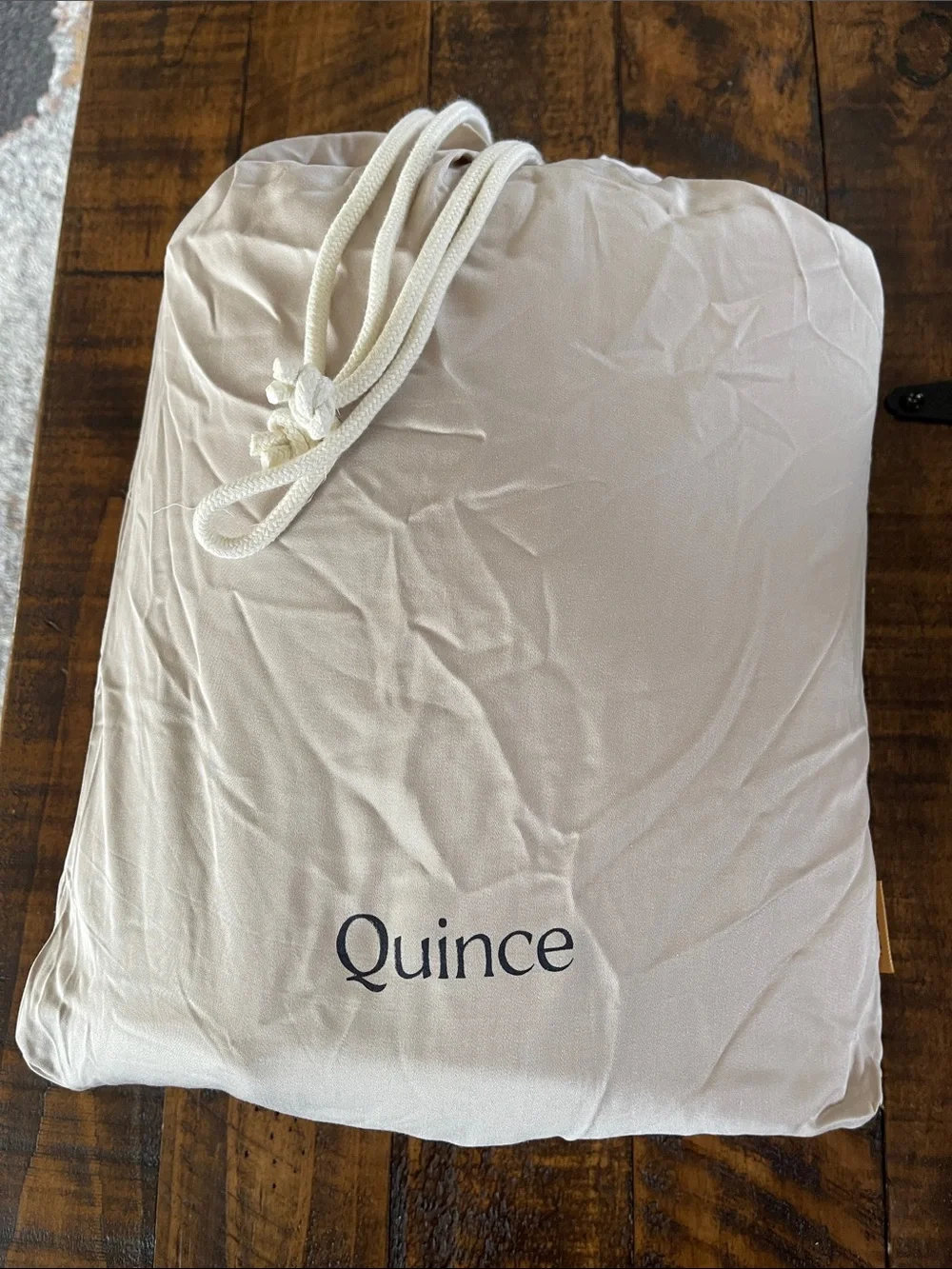 NWOT Quince Organic Bamboo 3 Pc Duvet Cover Set, Full/Queen (Sand)